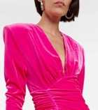 Alexandre Vauthier Ruched velvet minidress
