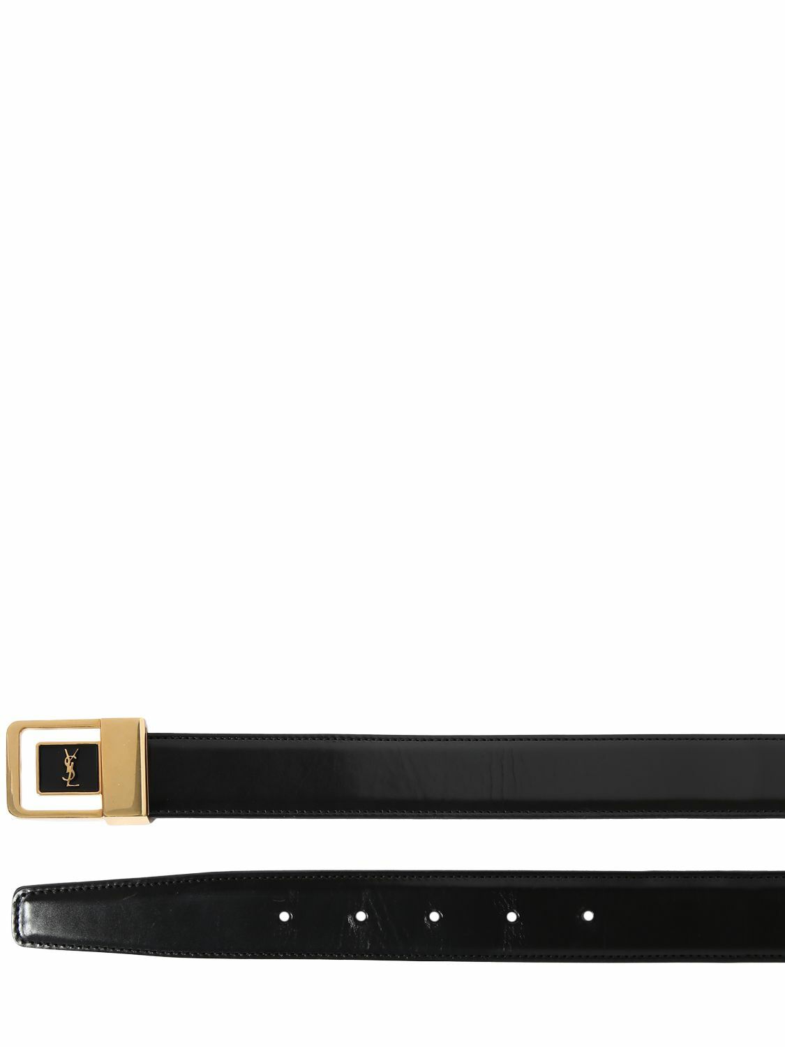 SAINT LAURENT - 30mm Boucle La 66 Leather Belt Saint Laurent