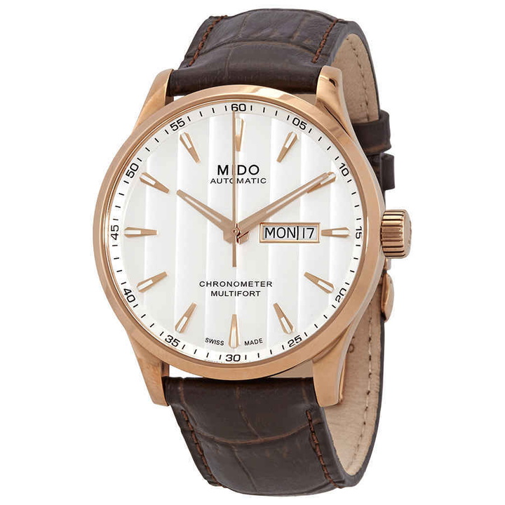 Photo: Mido Multifort Automatic White Dial Mens Watch M0384313603100