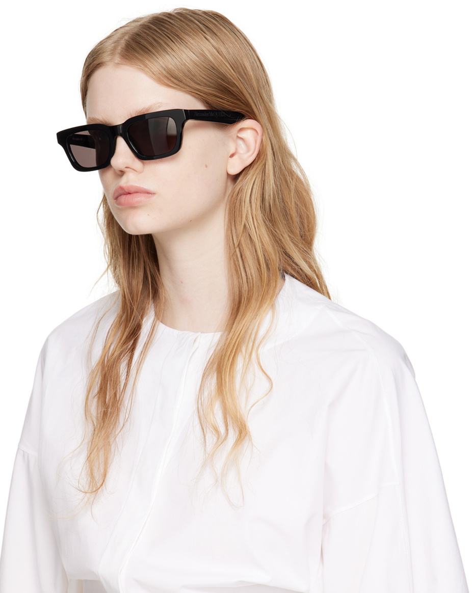 Alexander McQueen Black Square Sunglasses