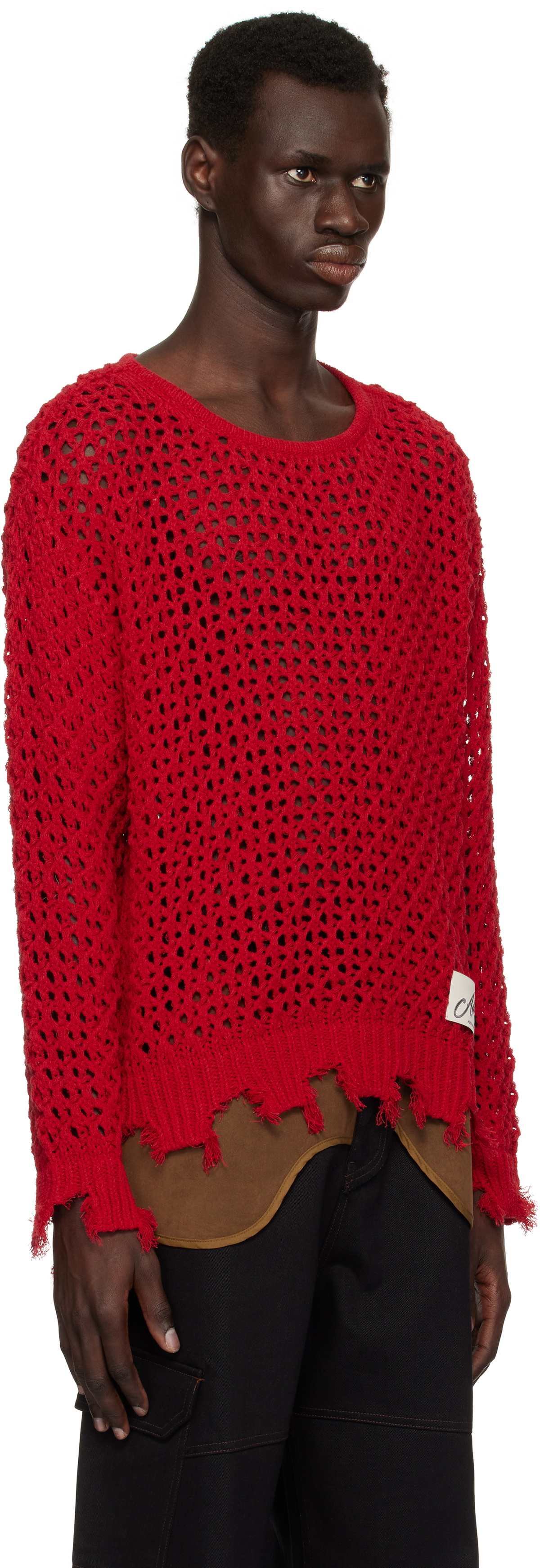 Andersson Bell Red Damaged Sweater Andersson Bell Andersson Bell Red Damaged Sweater Andersson Bell
