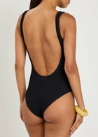 Hunza G Square-neck Crinkle Swimsuit - Black - One Size