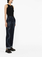 Charles Jeffrey Loverboy Etched Denim Wide-Leg Jeans