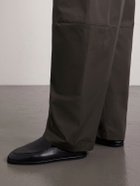 Amomento - Barrel-Leg Cotton Trousers - Green