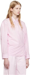 LEMAIRE Pink Straight Collar Twisted Shirt