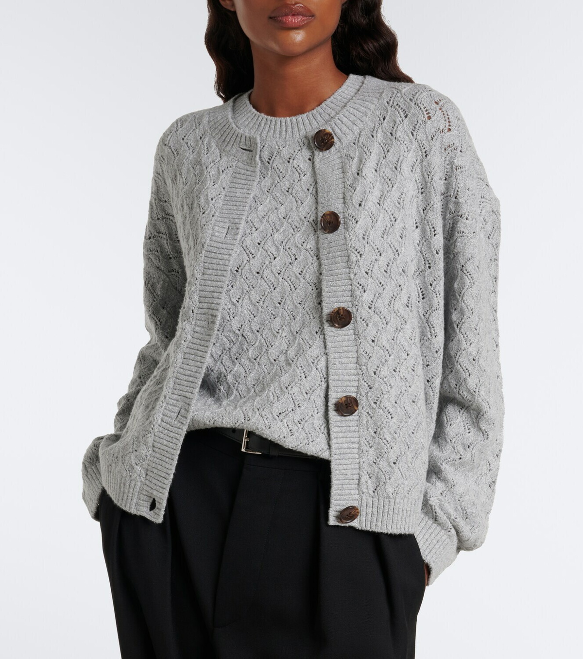 Varley Hazen pointelle cotton-blend sweater vest