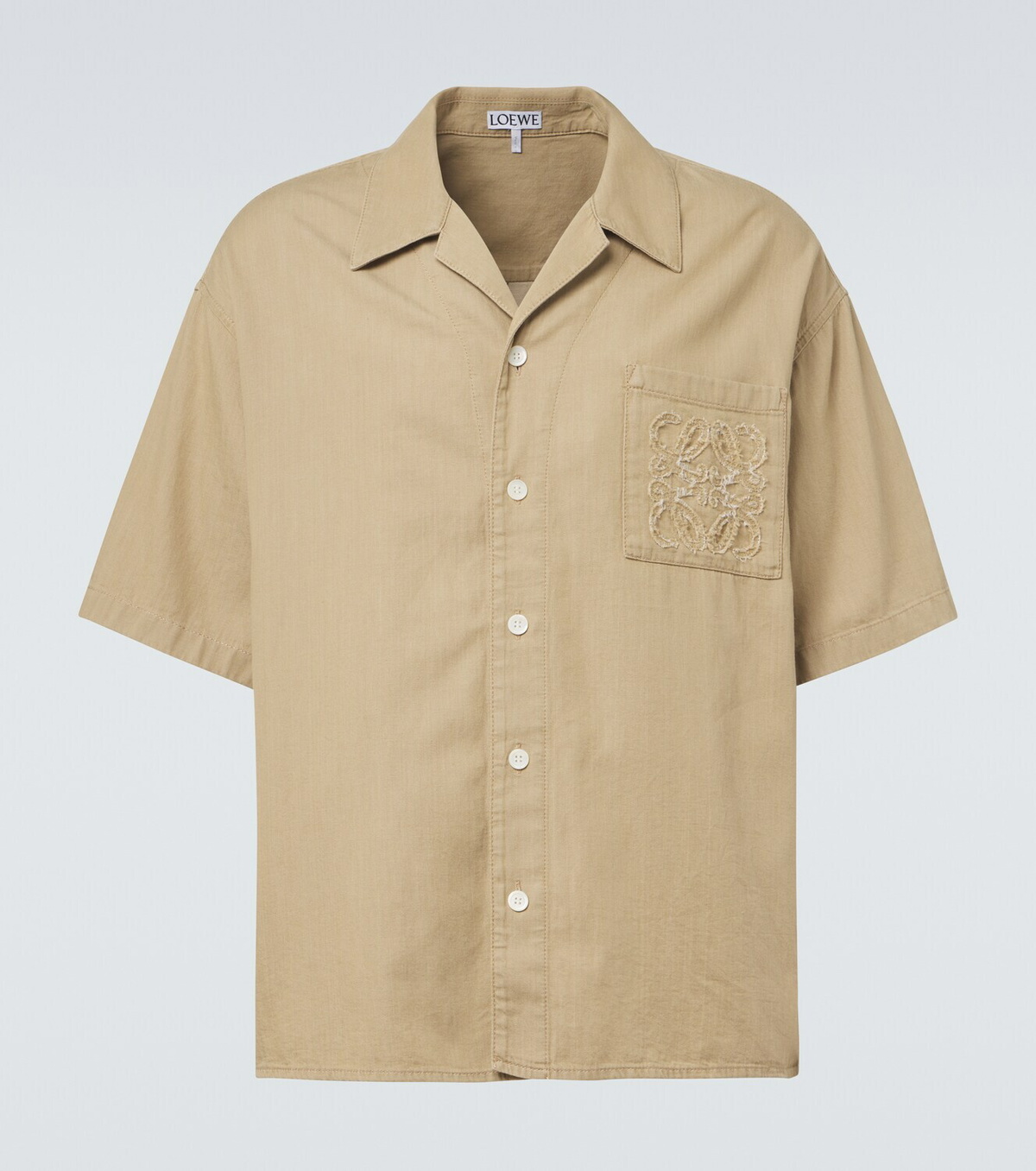 Loewe Logo embroidered cotton shirt