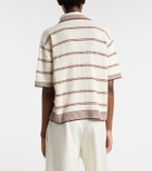 Róhe Striped cotton-blend polo shirt