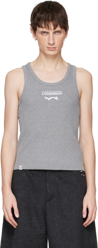 Photo: Charles Jeffrey LOVERBOY Gray Logo Tank Top