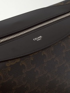 CELINE - Leather-Trimmed Monogrammed Coated-Canvas Messenger Bag