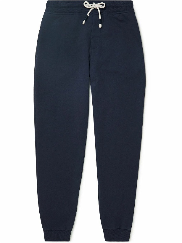 Photo: Orlebar Brown - Duxbury Tapered Cotton-Jersey Sweatpants - Blue