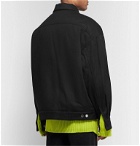 Raf Simons - Oversized Logo-Appliquéd Faux Fur-Lined Denim Jacket - Black