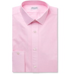 CHARVET - Pink Slim-Fit Striped Cotton and Linen-Blend Shirt - Pink
