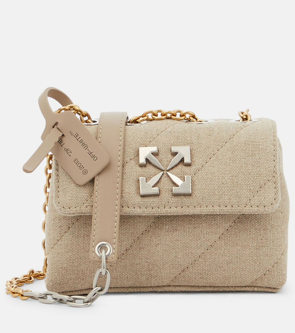 Off-White - Jackhammer 17 linen shoulder bag Off-White