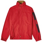 Gucci Men's Reversible Logo Arm Hooded Jacket in Red