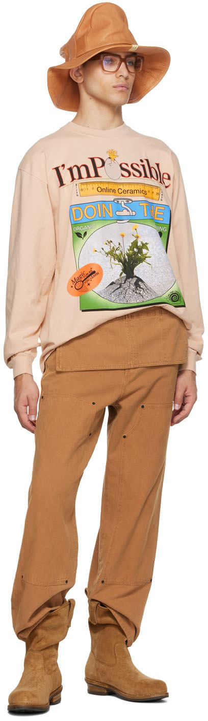 ★ONLINE CERAMICS★ I'm Possible Long T-Shirt Online Ceramics Beige I'm Possible Long Sleeve T-Shirt