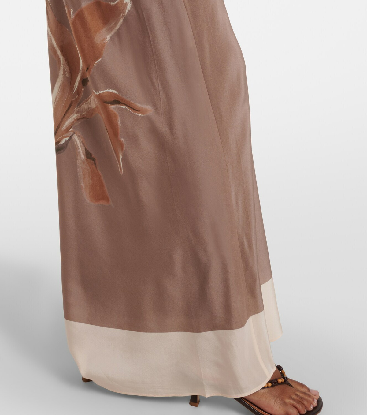 SIR Azaliea floral silk maxi skirt