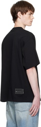 We11done Black 'WELLDONE' Front Logo T-shirt