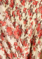 Free People Keep You Floral-print Cotton Mini Dress Red