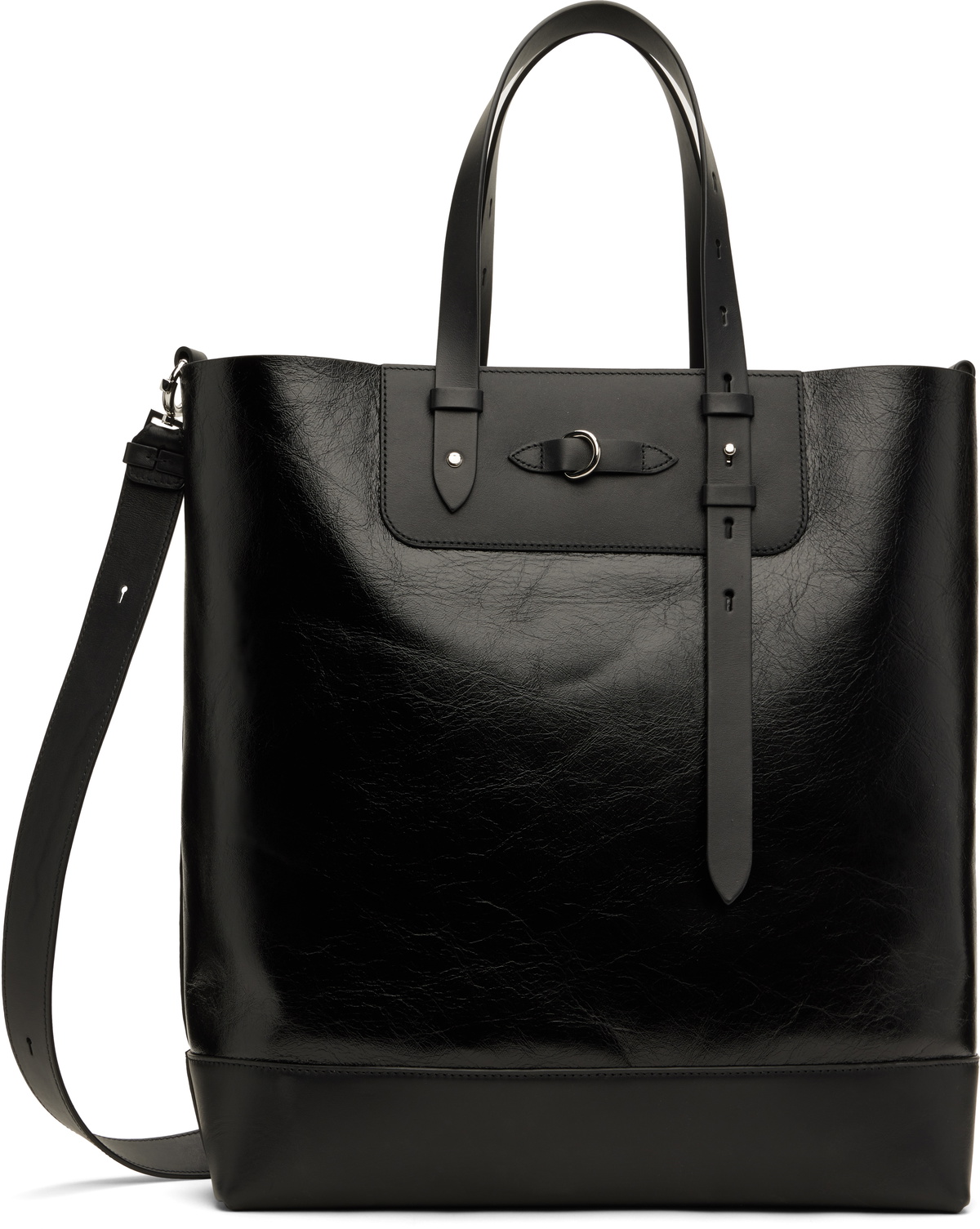Maison Margiela Black Vertical Belt Tote