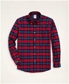 Brooks Brothers Men's Regent Regular-Fit Portuguese Flannel Shirt | Red/Navy