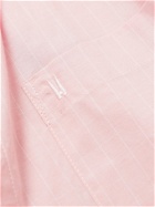 Hamilton And Hare - Pinstriped Cotton Robe - Pink