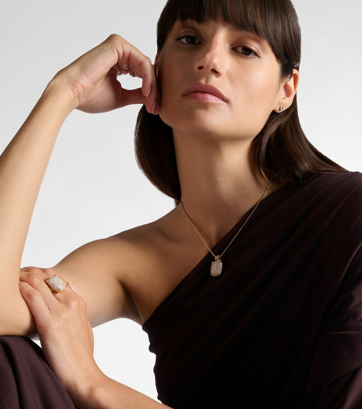 David Yurman Châtelaine® 18kt gold pendant necklace with diamonds