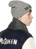 Alexander McQueen Gray Logo Beanie