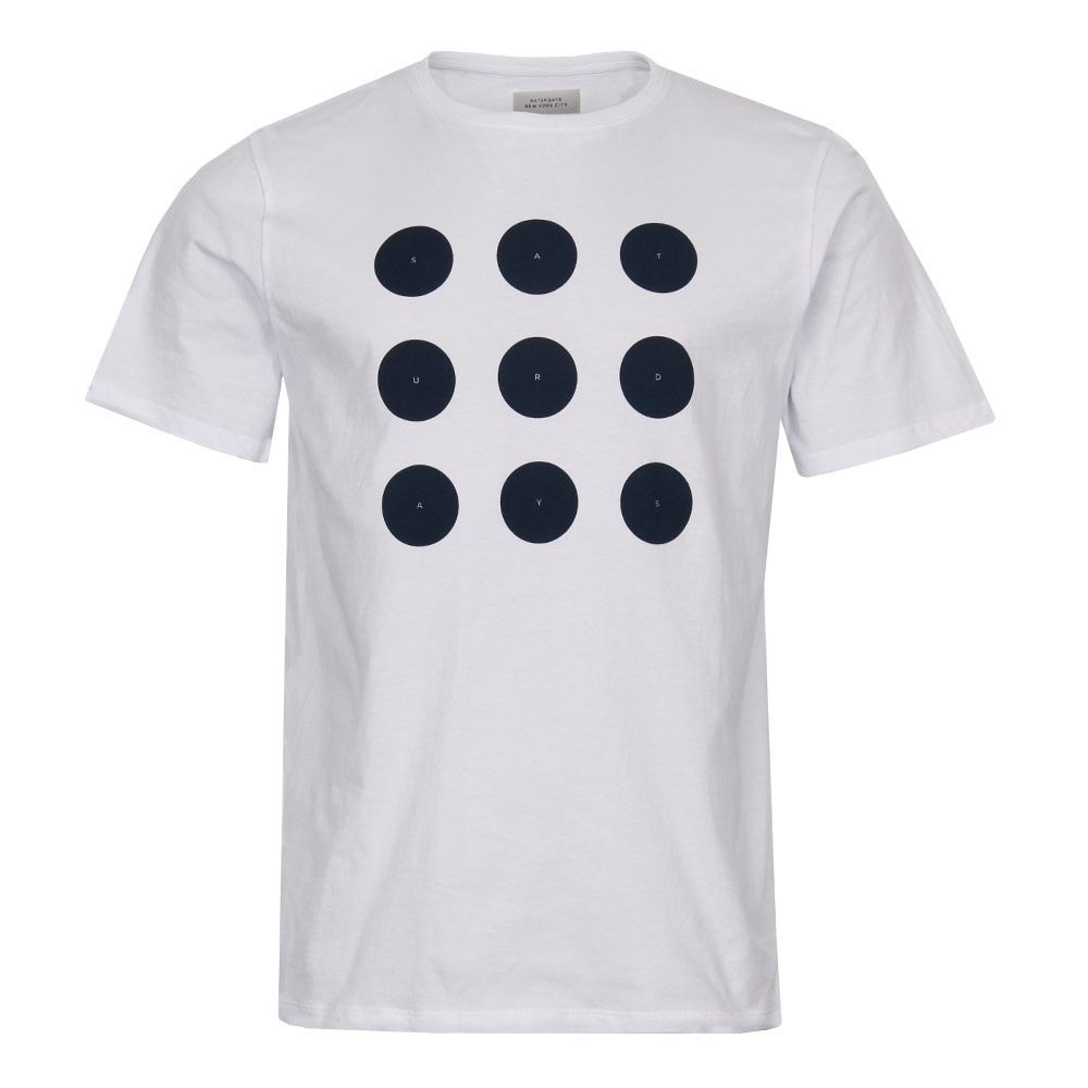 T-Shirt - Round Grid White