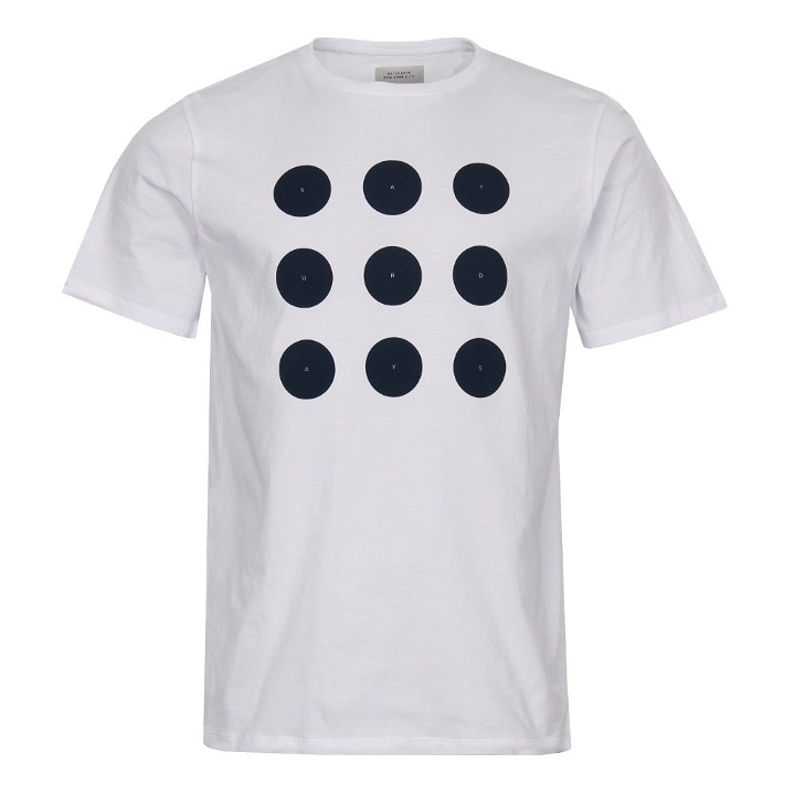 Photo: T-Shirt - Round Grid White