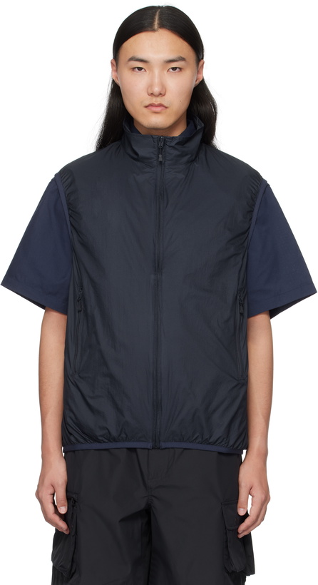 Photo: DAIWA PIER39 Navy Tech Reversible Wind Shield Vest
