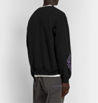 Flagstuff - Printed Fleece-Back Cotton-Blend Jersey Sweatshirt - Black