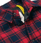 Moncler Genius - 7 Moncler Fragment Moran Quilted Checked Brushed Cotton-Flannel Down Overshirt - Men - Red