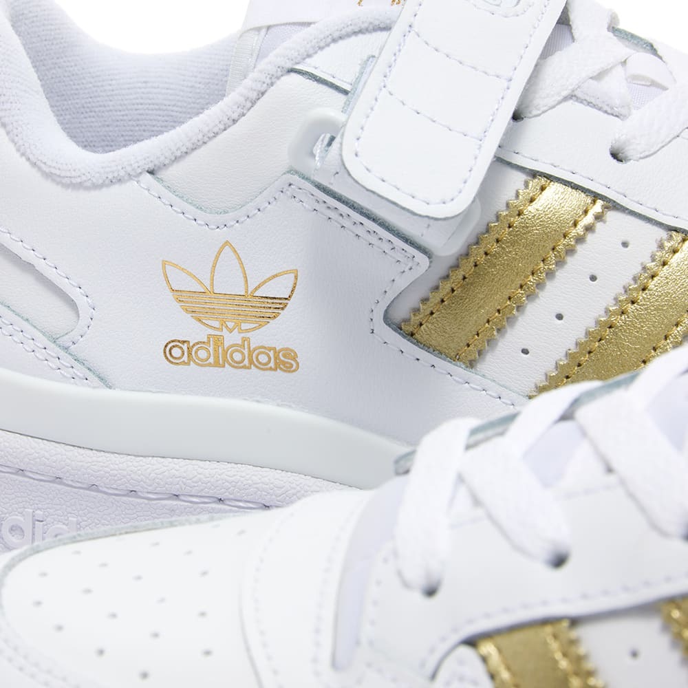 Adidas Women's Forum Low W Sneakers in White/Matte Gold/Black adidas