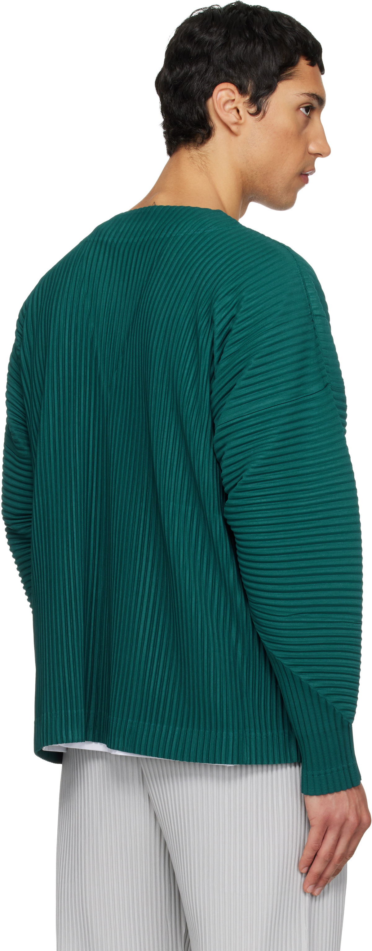 HOMME PLISSÉ ISSEY MIYAKE Green Color Pleats 1 Cardigan Homme