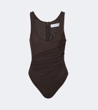 Alex Perry Gathered mesh bodysuit