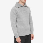 Folk Men's Patrice Rib Funnel in Grey Melange