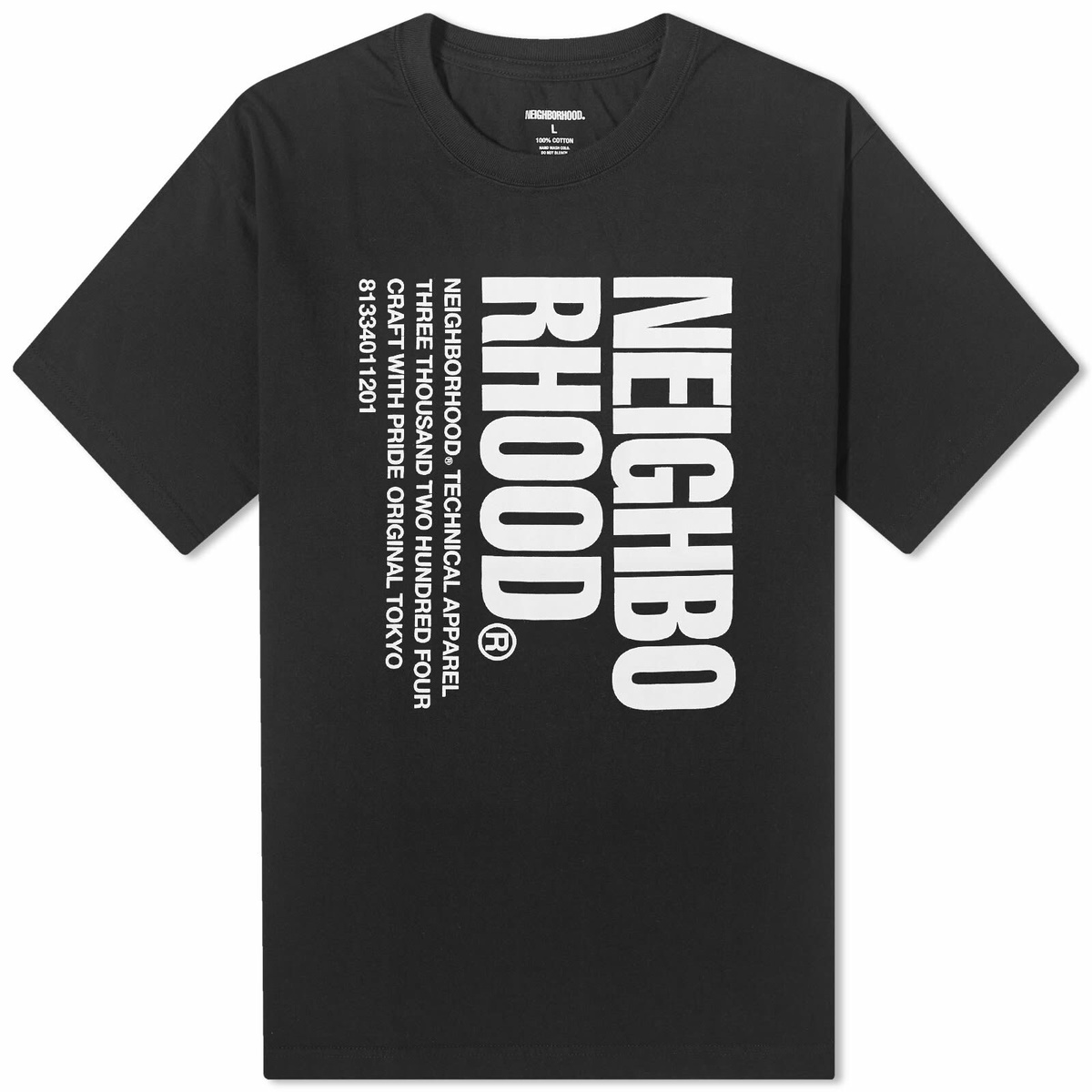 Neighborhood Men's NH-3 T-Shirt in Black Neighborhood