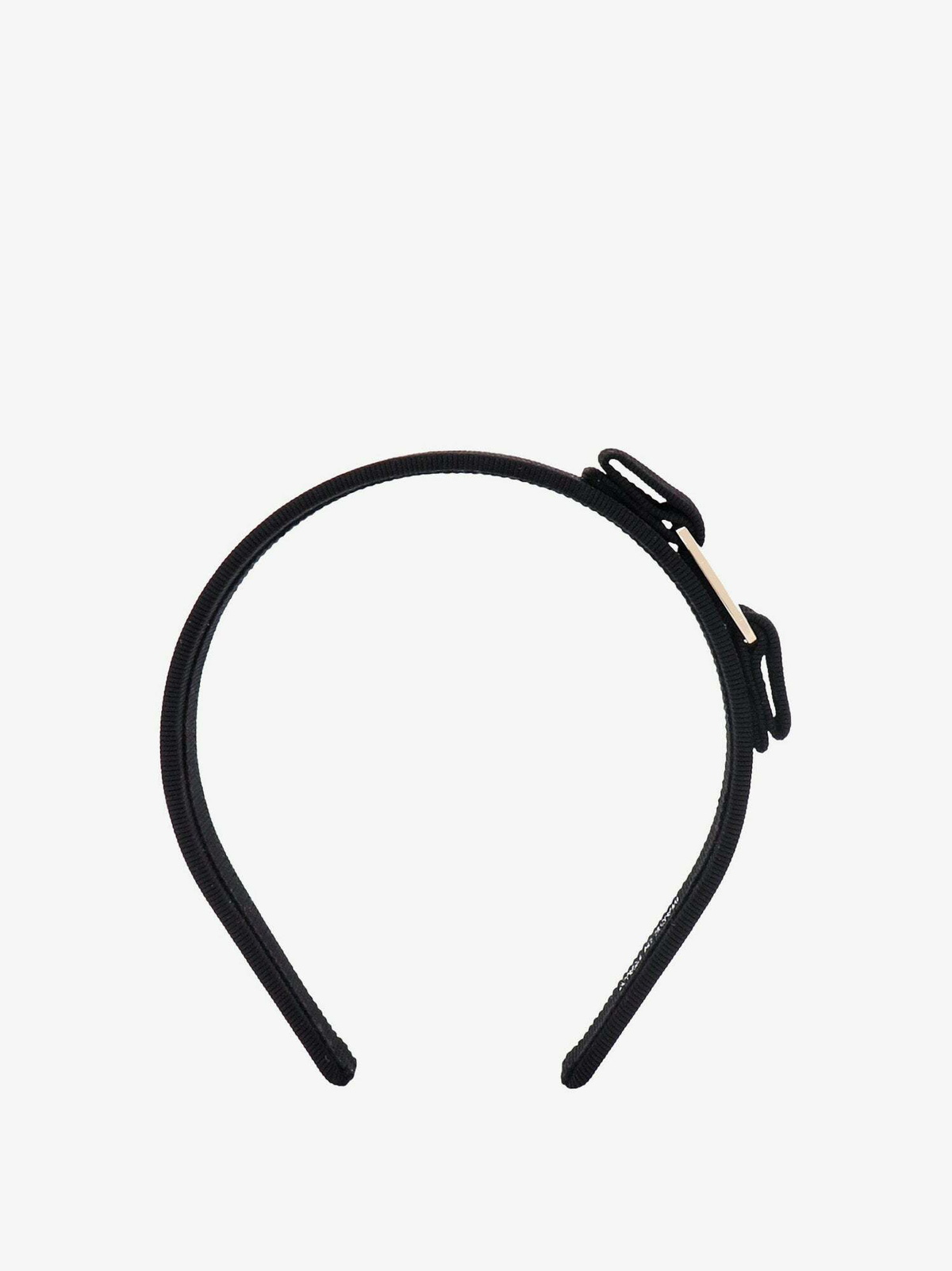 ヘアアクセサリー SALVATORE FERRAGAMO BLACK FABRIC HAIRBAND Ferragamo Headband Black Womens Hats E Hairband Salvatore