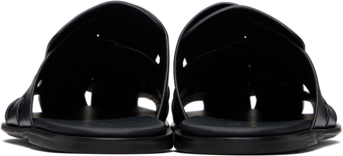 HEREU Black Dira Slim Slip-on Loafers