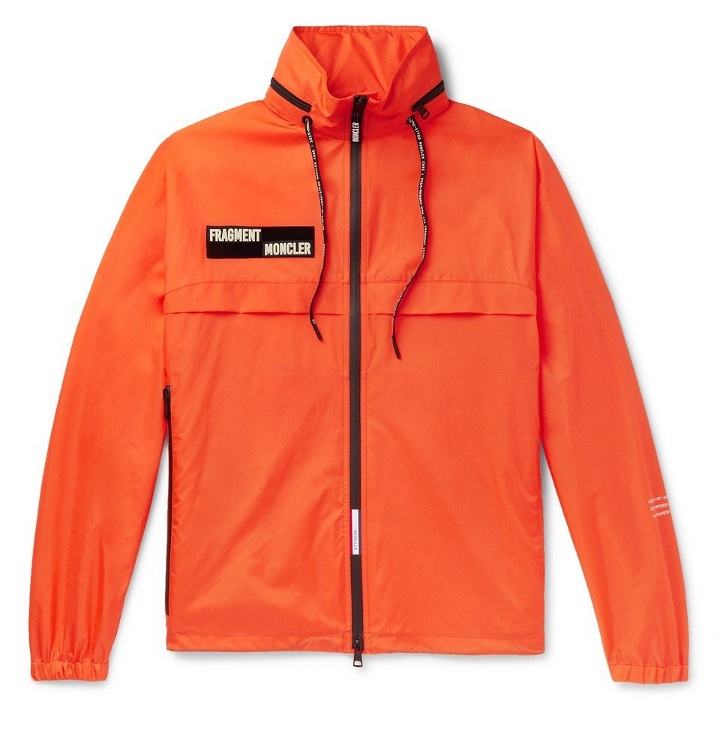 Photo: Moncler Genius - 7 Moncler Fragment Logo-Appliquéd Nylon Hooded Jacket - Orange