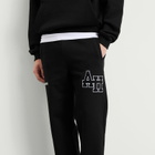 ANNIE HOOD Men's College Straight-Leg Joggers in Black/Black