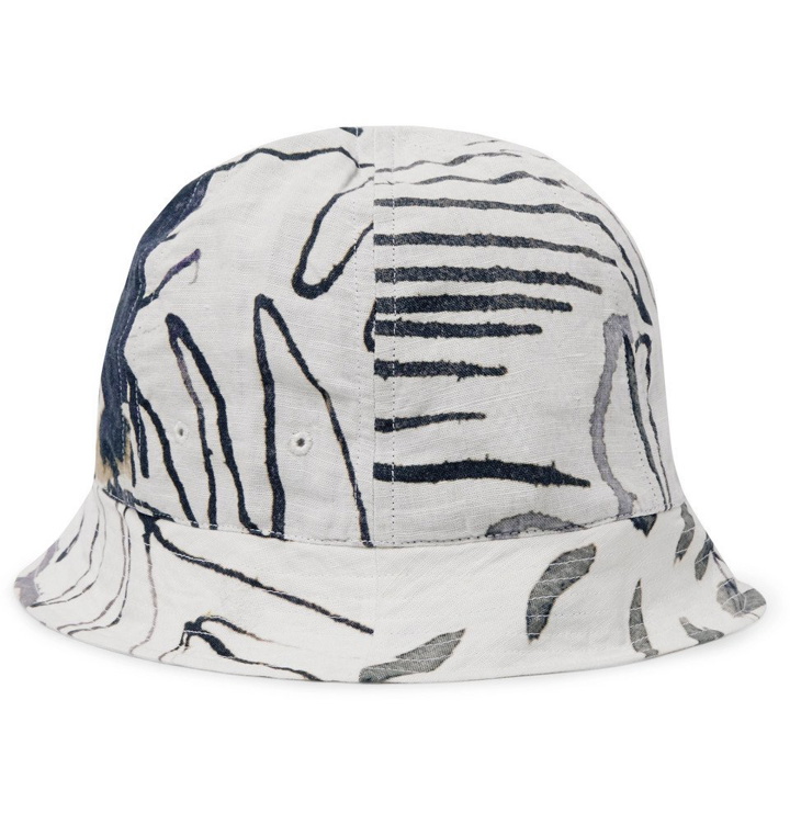 Photo: Folk - Goss Brothers Orpheus Printed Linen and Cotton-Blend Bucket Hat - Ivory
