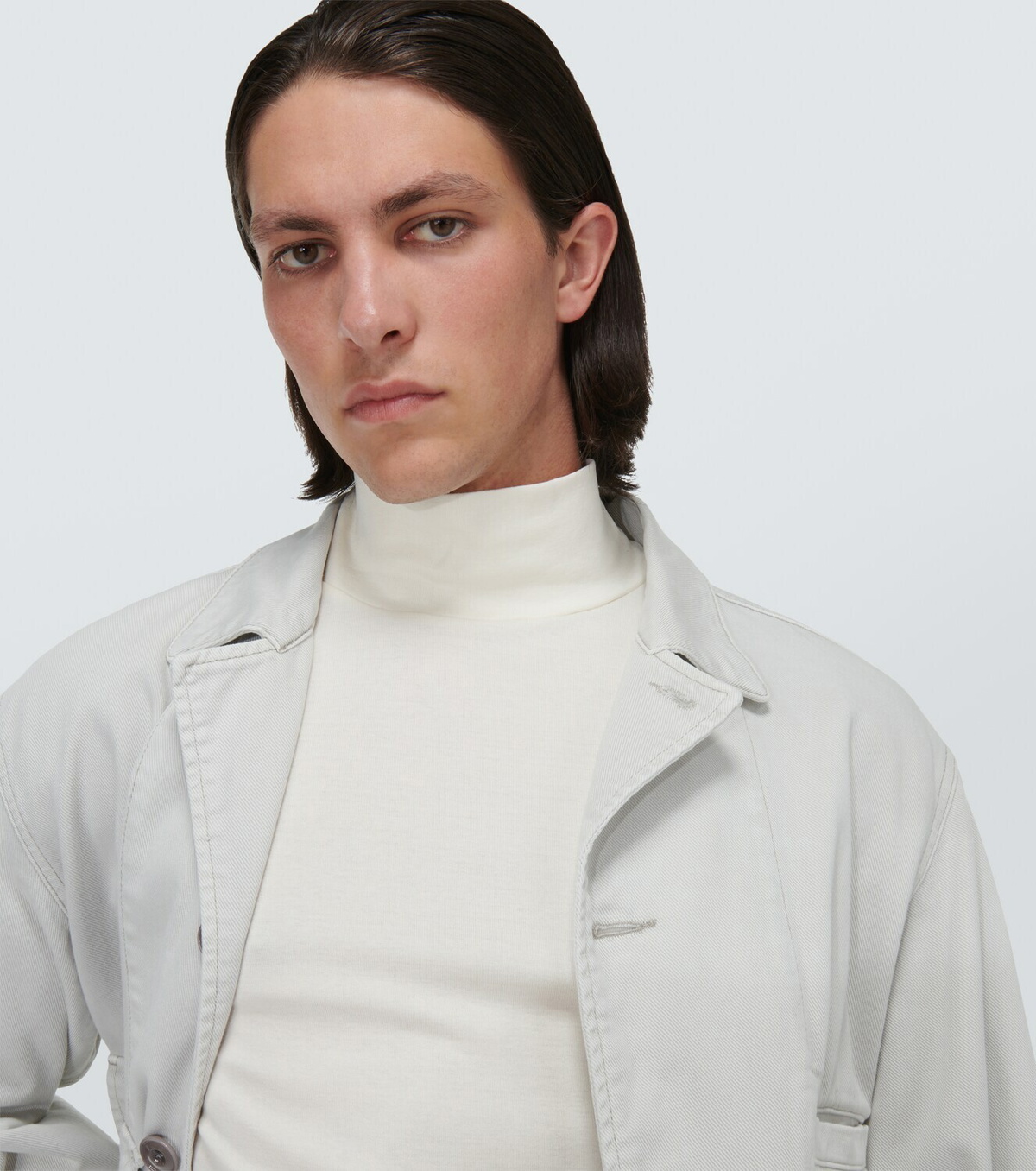 Lemaire Turtleneck cotton jersey top