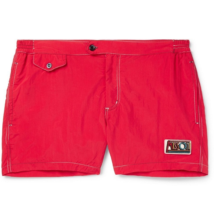 Photo: Missoni - Slim-Fit Mid-Length Swim Shorts - Men - Red