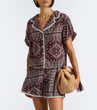 Veronica Beard Ilene printed cotton-blend shirt