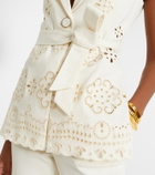 Veronica Beard Townes eyelet cotton twill vest
