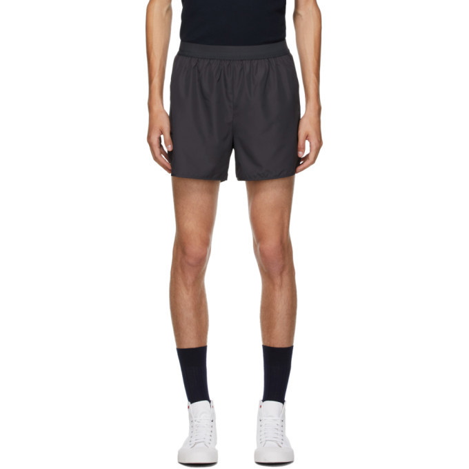 Photo: Thom Browne Grey Flyweight Tech 4-Bar Running Shorts