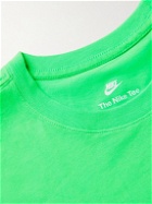 Nike - Sportswear Club Logo-Embroidered Cotton-Jersey T-Shirt - Green