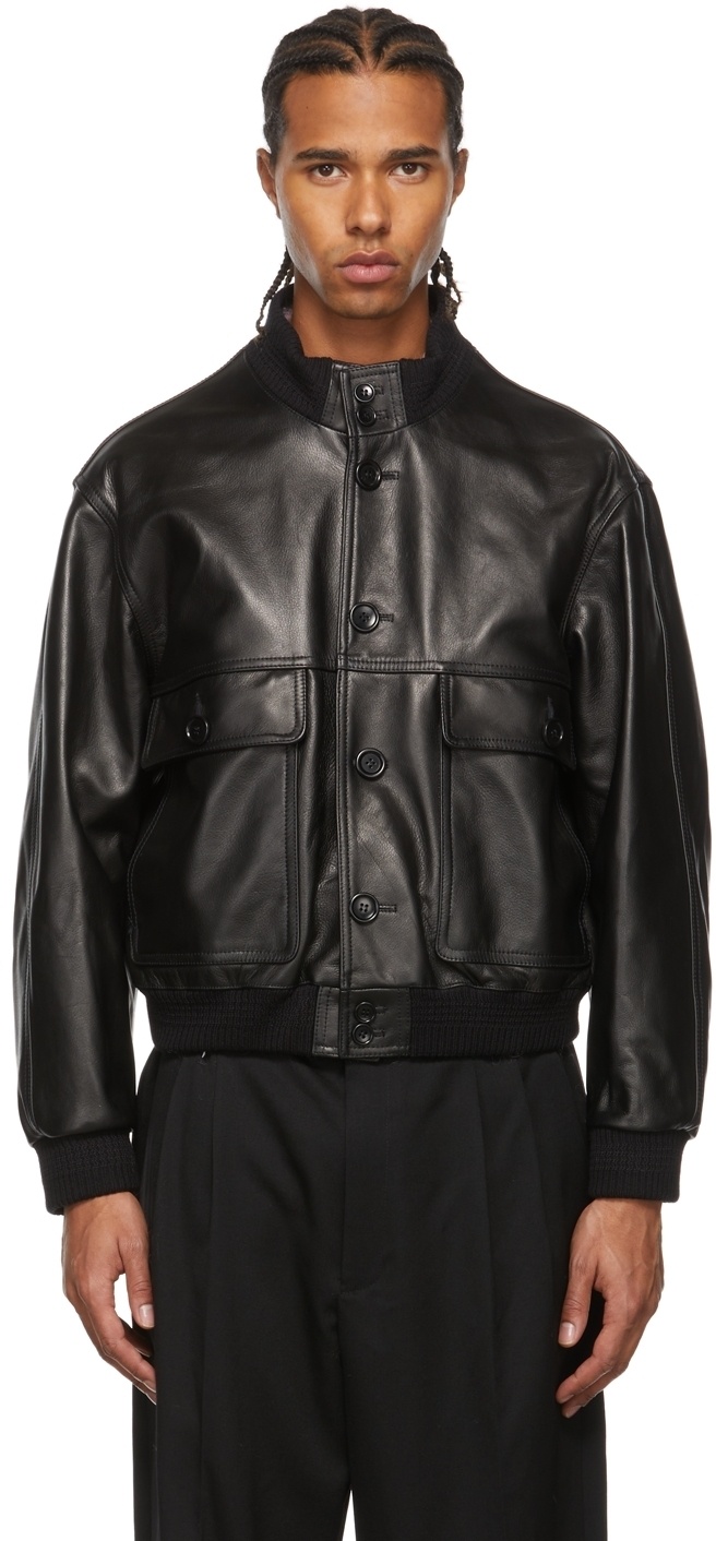 Magliano Black Leather Forever Jacket Magliano